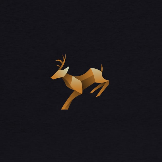 geometric deer by Aksa Inov